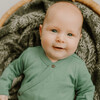 Long Bodysuit, Basil Green Basil Green - Onesies - 4