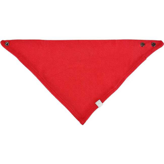 Kerchief Bib, Scarlet Red - Bibs - 4