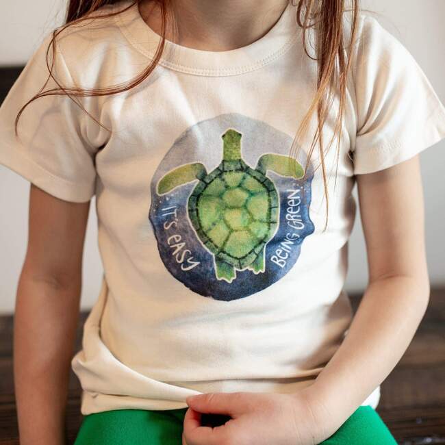 Graphic Tee, Turtle Easy Green