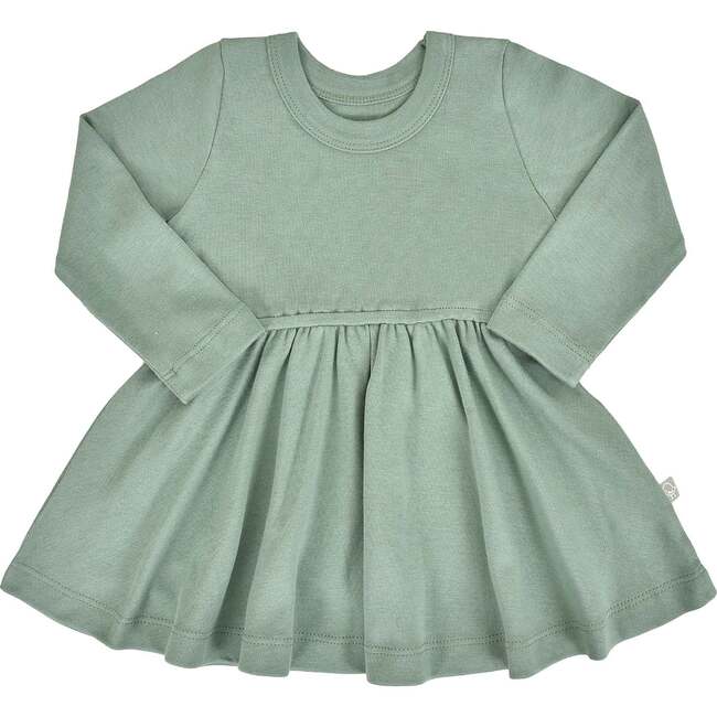 Long Sleeve Twirl Dress, Basil Green Basil Green