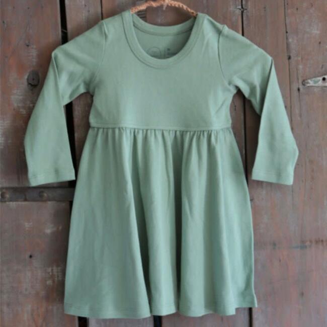 Long Sleeve Twirl Dress, Basil Green Basil Green - Dresses - 3