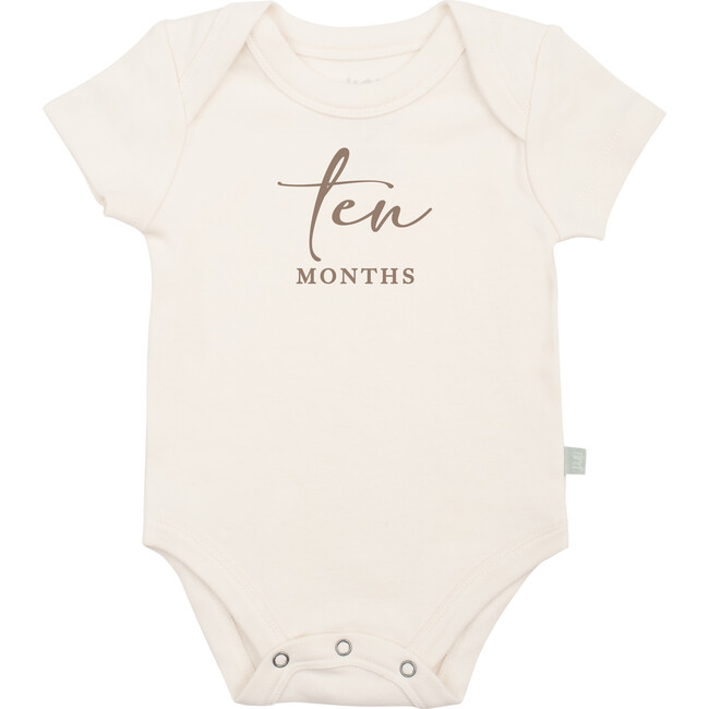 Graphic Bodysuit, Ten Months Milestone Taupe