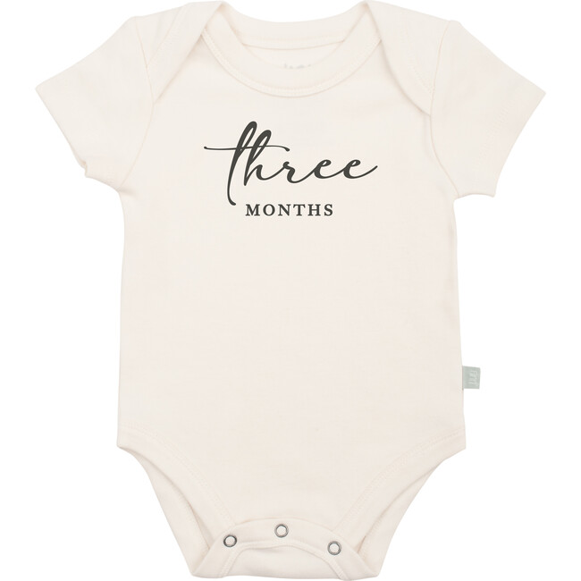Graphic Bodysuit, Three Months Milestone Charcoal