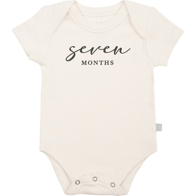 Graphic Bodysuit, Seven Months Milestone Charcoal