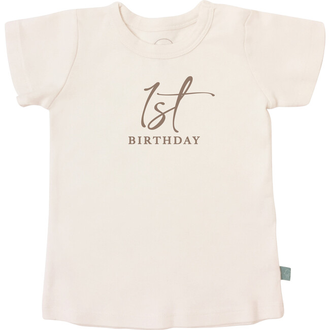 Graphic Tee, 1st Birthday Milestone Taupe