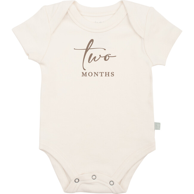 Graphic Bodysuit, Two Months Milestone Taupe