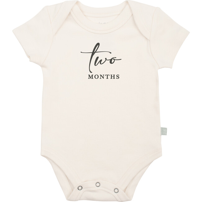 Graphic Bodysuit, Two Months Milestone Charcoal