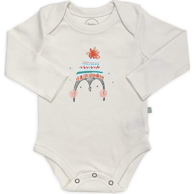 Graphic Bodysuit, Holiday Penguin (Long Sleeve)