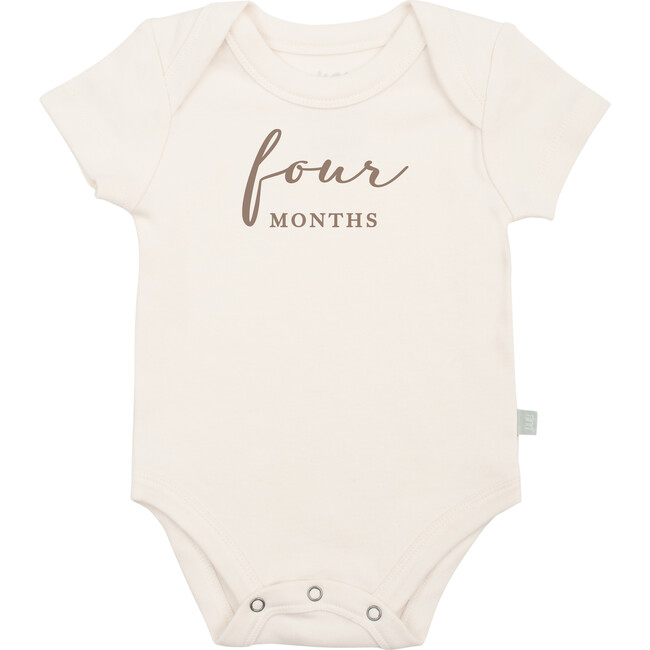 Graphic Bodysuit, Four Months Milestone Taupe