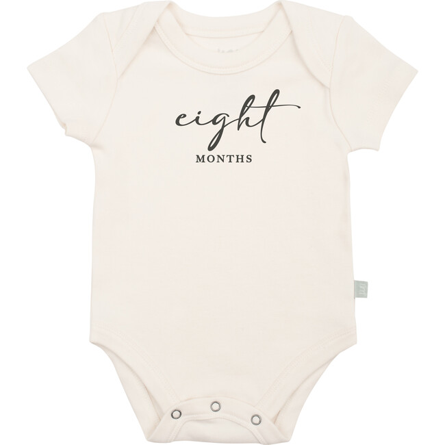 Graphic Bodysuit, Eight Months Milestone Charcoal