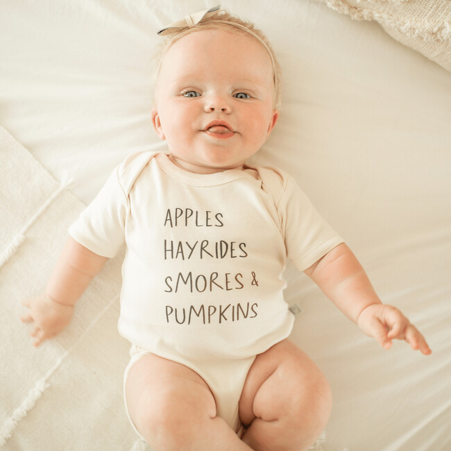 Graphic Bodysuit, Apples Hayrides Smores