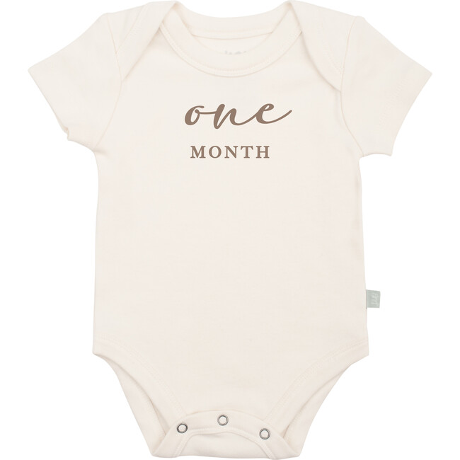 Graphic Bodysuit, One Month Milestone Taupe