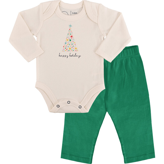 Gift Set, Happy Holidays Tree Green