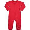 Footie, Scarlet Red - Footie Pajamas - 1 - thumbnail