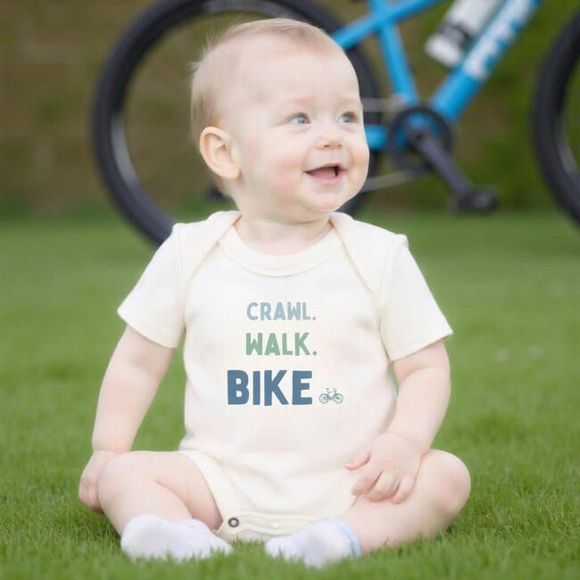 Graphic Bodysuit, Crawl Walk Bike - Onesies - 4