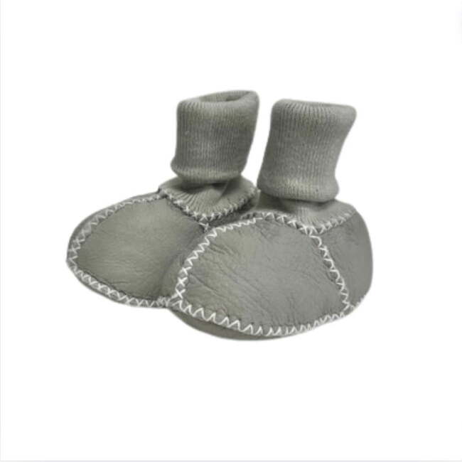 Cozy Booties, Dove Grey