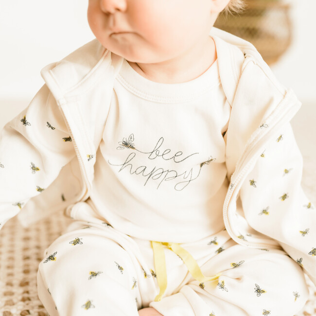 Graphic Bodysuit, Bee Happy - Onesies - 3