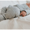 3-Piece Footie Set, Vintage Aqua Periwinkle & Heather Grey - Footie Pajamas - 4 - thumbnail
