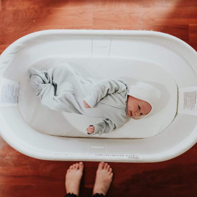 2-Piece Zipper Footie Set, Light Blue & Heather Grey - Footie Pajamas - 3