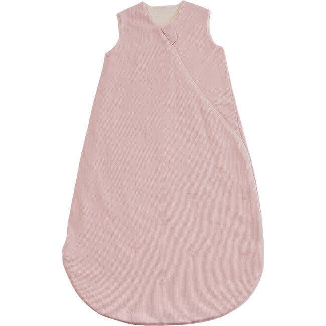 Waffle Knit 2-Way Zipper Sleep Bag 1.0 Tog, Blush Pink - Sleepbags - 1
