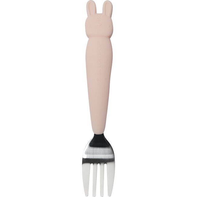 Kids Checkered Long Sleeve Bib & Utensil Set, Bunny - Mixed Accessories Set - 5