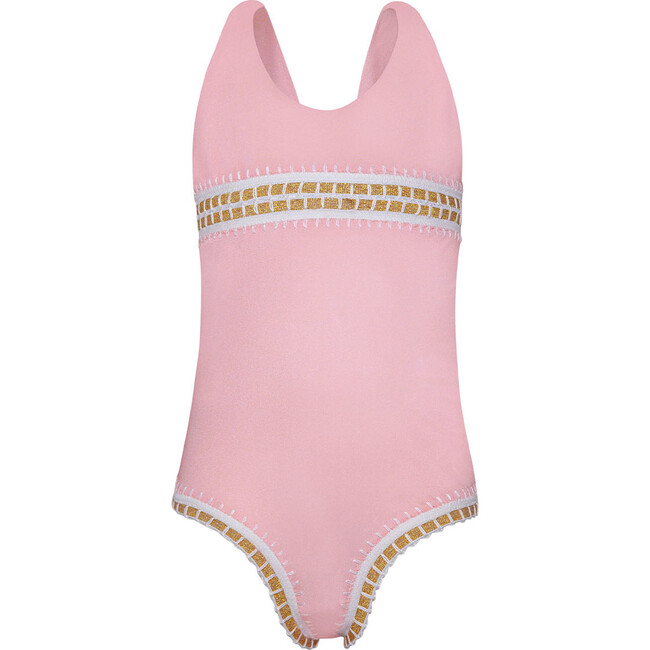 Pink Sands Mabel Rainbow Embroidered One Piece