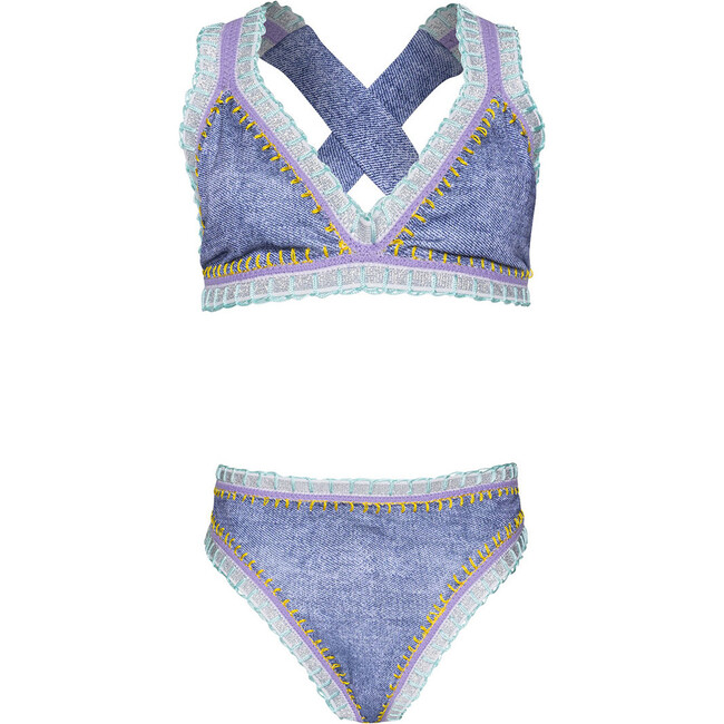 Indie Sky Rainbow Embroidered Bikini - Two Pieces - 1