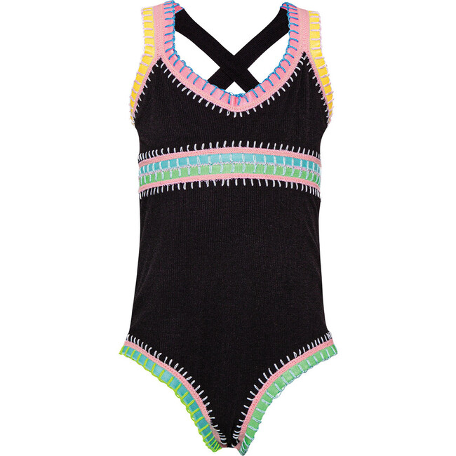 Black Pearl Sadie Rainbow Embroidered One Piece