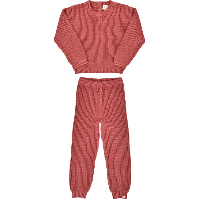 Nova Chunky Knit Set in Rosewood