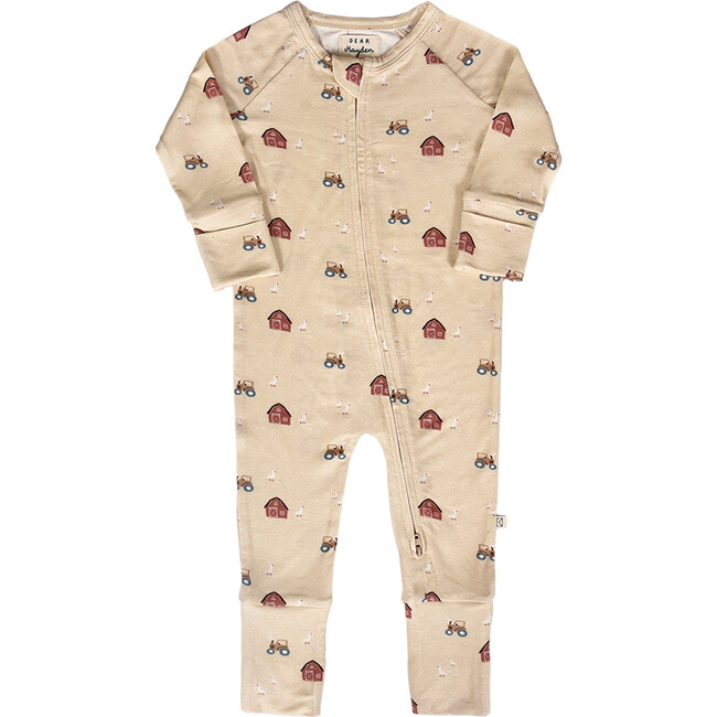 Modal Convertible Footie Pajamas in Farm