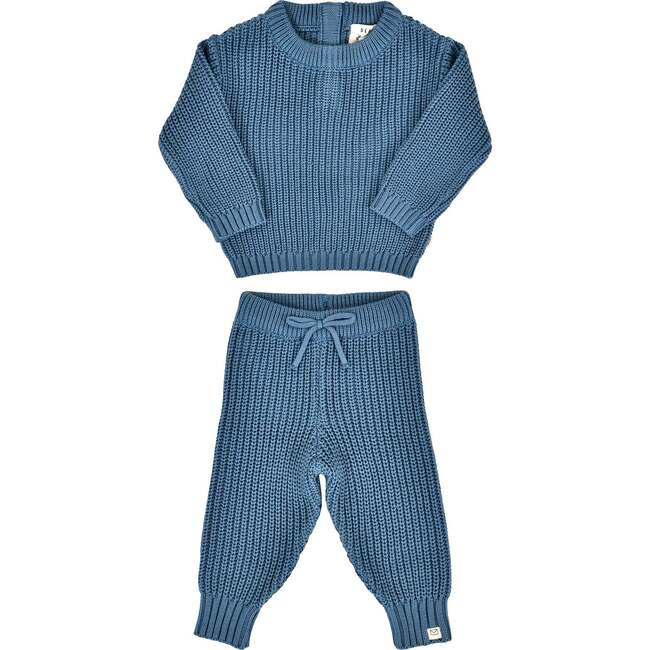 Hunter Chunky Knit Set in Bluestone