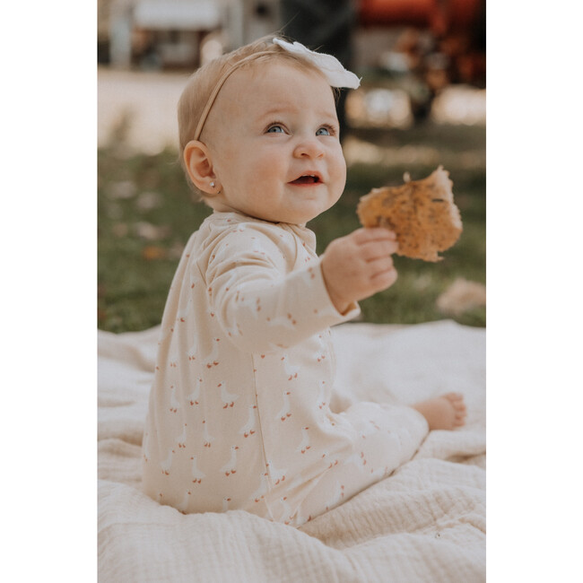 Organic Cotton + Modal Playsuit in Geese - Rompers - 3