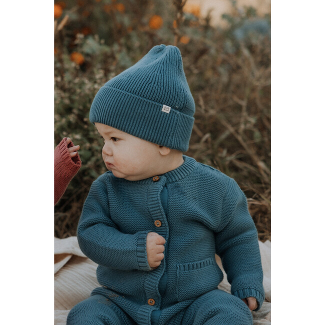 Knit Beanie in Bluestone