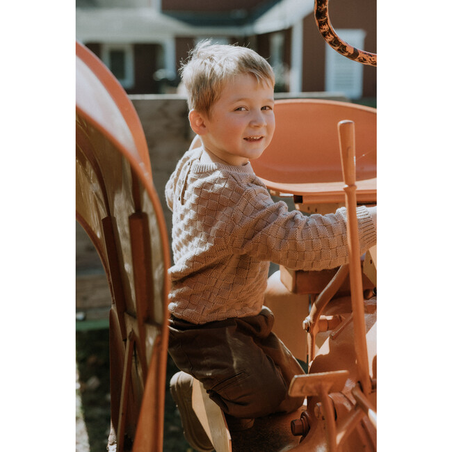 Leighton Basket Weave Sweater in Taupe