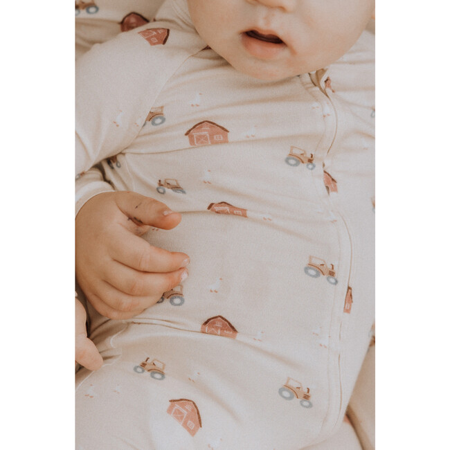 Modal Convertible Footie Pajamas in Farm