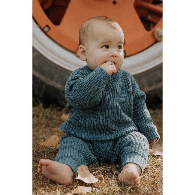 Hunter Chunky Knit Set in Bluestone