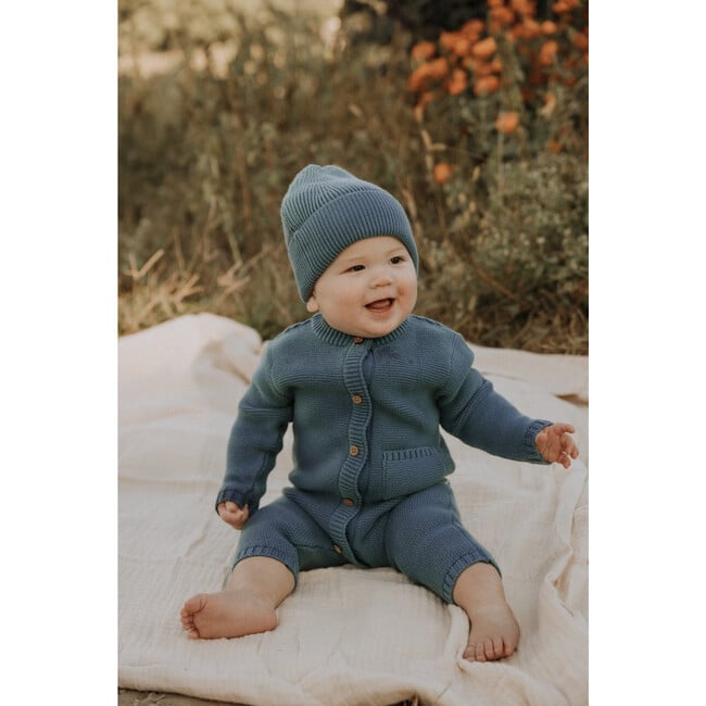 Knit Beanie in Bluestone - Hats - 3