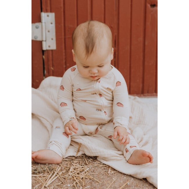 Modal Convertible Footie Pajamas in Farm - Footie Pajamas - 3