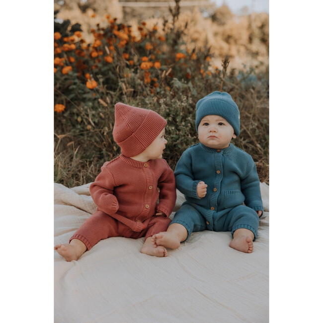 River Garter Stitch Romper in Bluestone - Rompers - 5