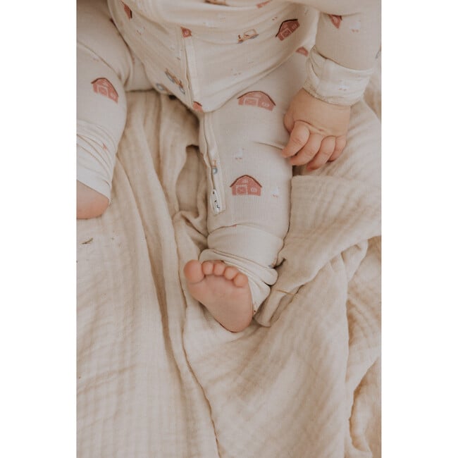 Modal Convertible Footie Pajamas in Farm - Footie Pajamas - 5