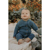 River Garter Stitch Romper in Bluestone - Rompers - 6