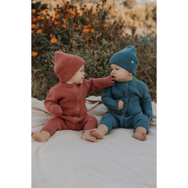 Penelope Garter Stitch Romper in Rosewood - Rompers - 6