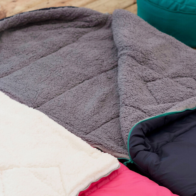 Sleep 'N' Pack Big Kids Sleeping Bag, Navy/Grey