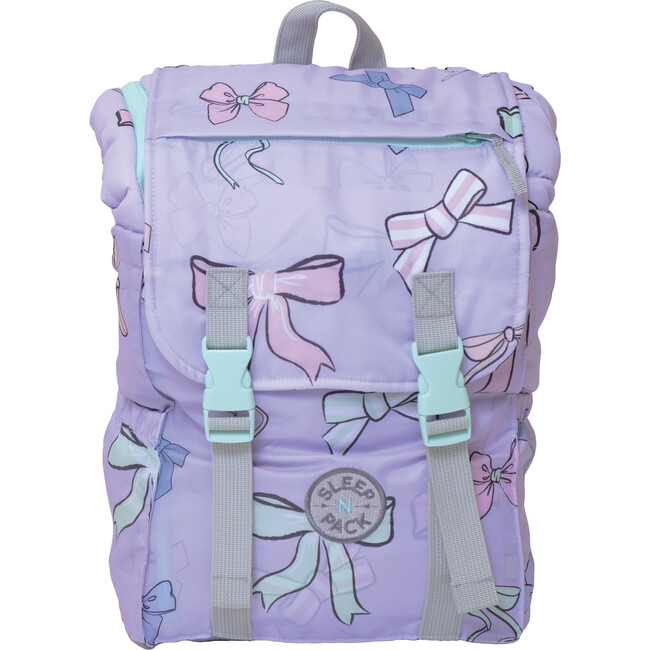 Sleep-N-Pack™ Little Kid Size Sleeping Bag Backpack, Pretty Bows