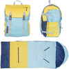 Sleep-N-Pack™ Big Kid Sleeping Bag Backpack, Color Block Cali Teal, Buttercup Yellow & Navy Blue - Sleepbags - 1 - thumbnail