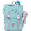 Sleep-N-Pack™ Little Kid Size Sleeping Bag Backpack,Bows & Ruffles Tanager Turquoise Corduroy - Sleepbags - 4 - thumbnail