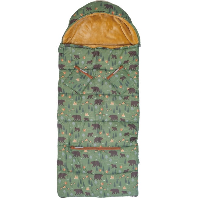 Sleep-N-Pack™ Little Kid Size Sleeping Bag Backpack,Pals in Print: Camping Bears Trail - Sleepbags - 4