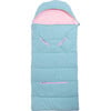 Sleep-N-Pack™ Little Kid Size Sleeping Bag Backpack,Bows & Ruffles Tanager Turquoise Corduroy - Sleepbags - 7 - thumbnail