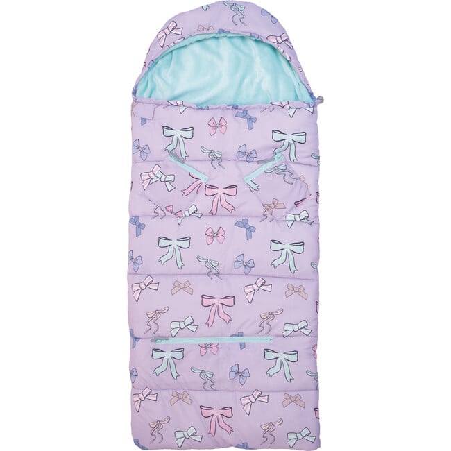 Sleep-N-Pack™ Little Kid Size Sleeping Bag Backpack, Pretty Bows - Sleepbags - 4