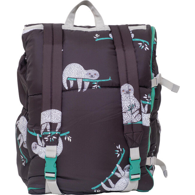Sleep-N-Pack™ Big Kid Sleeping Bag Backpack ,Lounging Sloths in Black - Sleepbags - 3